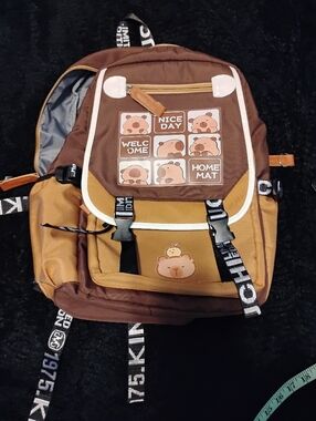Capybara Cartoon Bear Women's Backpack - Unbranded